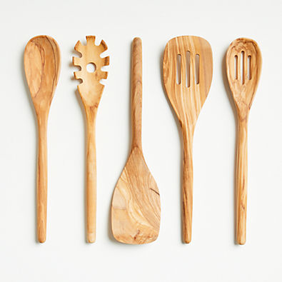 View Moreno Olivewood Utensils, Set of 5 details