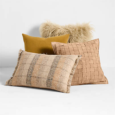 Moroccan Ocher Throw Pillow Arrangement