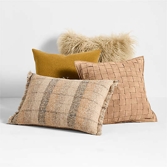 Moroccan Ocher Throw Pillow Arrangement