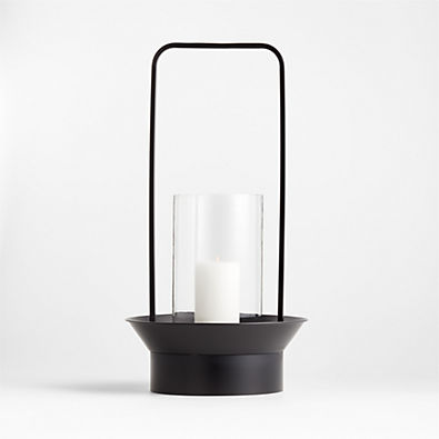 View Morocco Black Metal Outdoor Lantern 32.25" details
