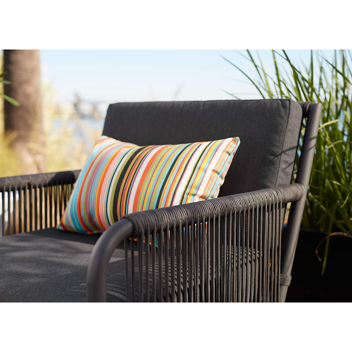 Morocco Graphite Lounge Chair Reviews Crate Barrel