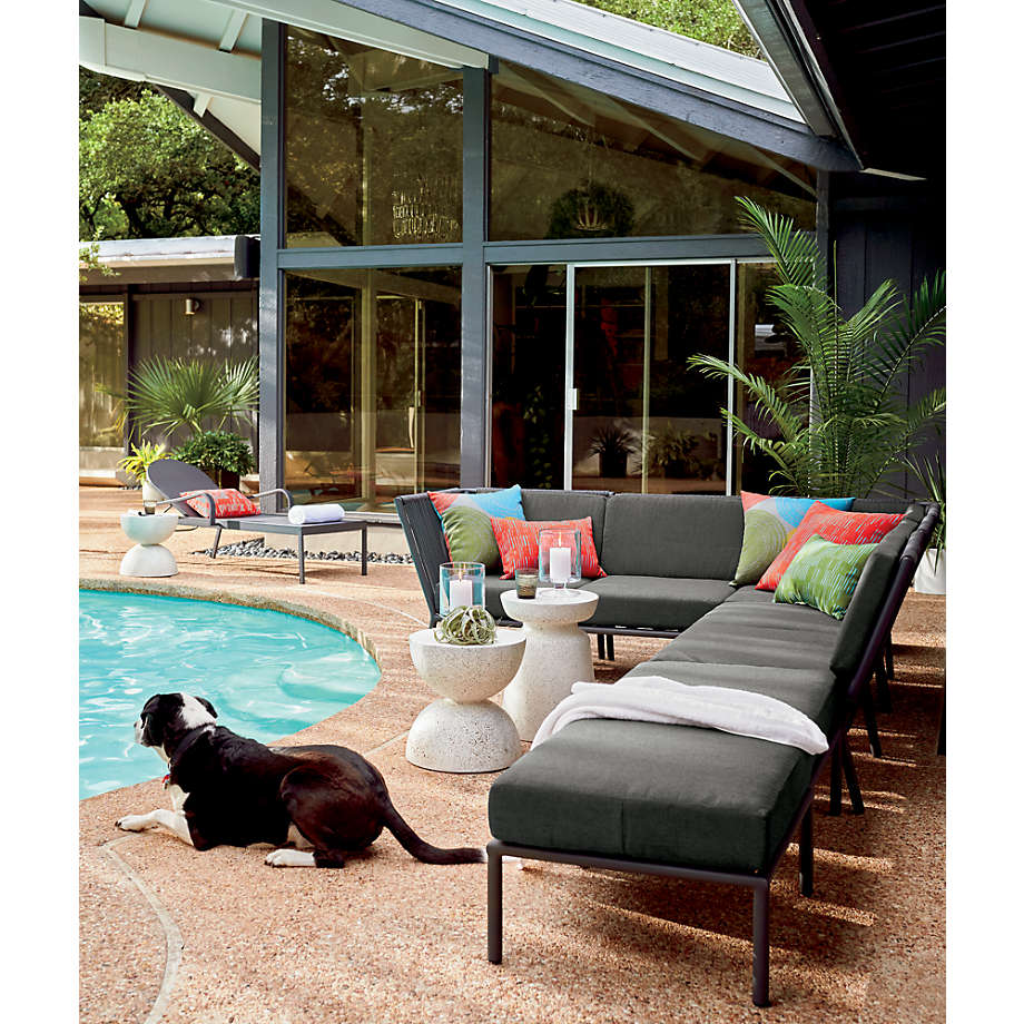 Lanai Charcoal Mesh Outdoor Patio Chaise Lounge Reviews Crate