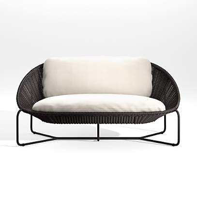 Morocco Graphite Oval Outdoor Patio, Patio Loveseat Cushions Canada
