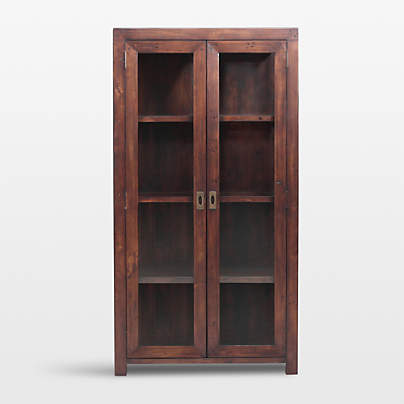 Morris 36" Chocolate Brown Bookcase Cabinet
