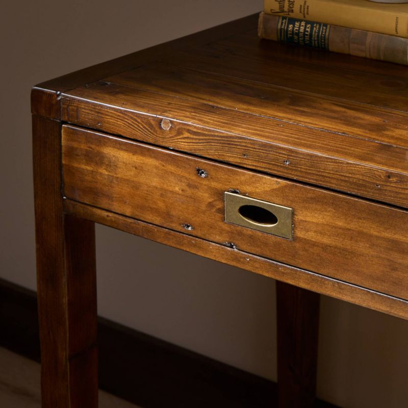 Morris 48" Chocolate Brown Writing Desk - image 3 of 17