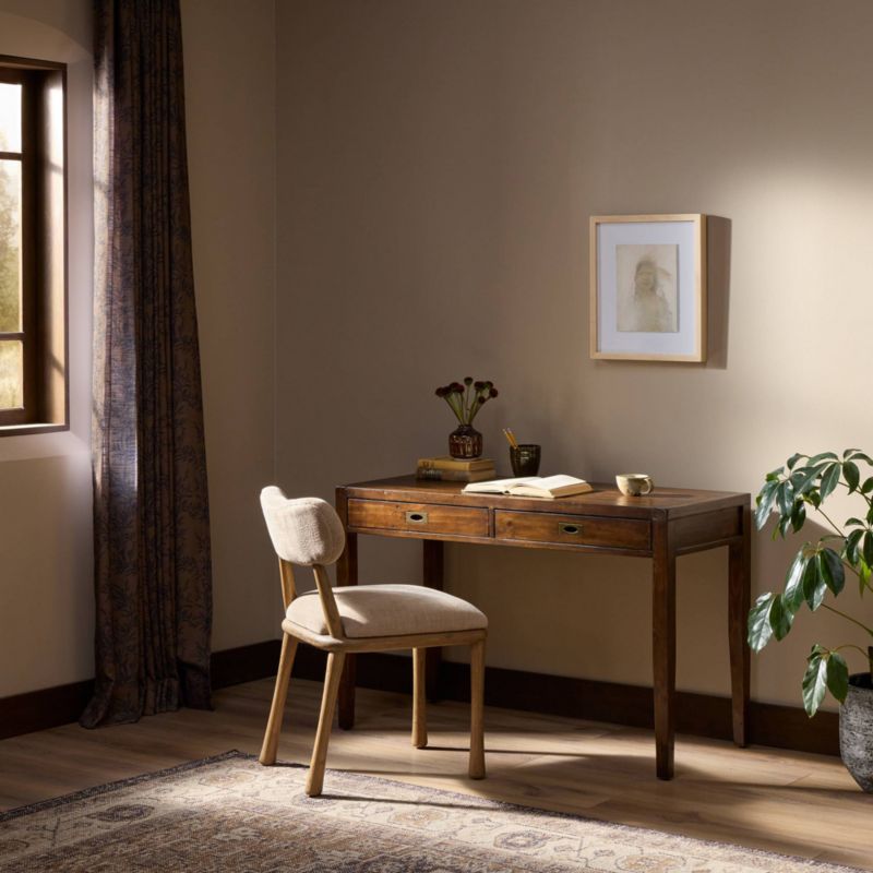 Morris 48" Chocolate Brown Writing Desk - image 2 of 17