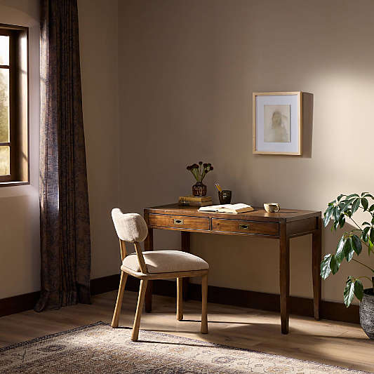 Morris 48" Chocolate Brown Writing Desk