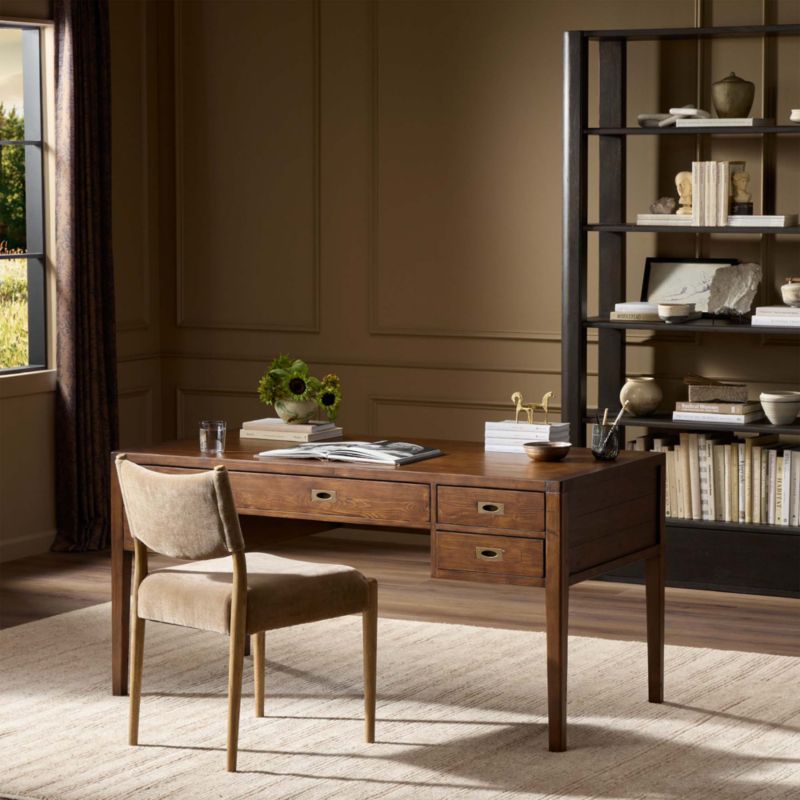 Morris 60" Chocolate Brown Desk - image 2 of 16