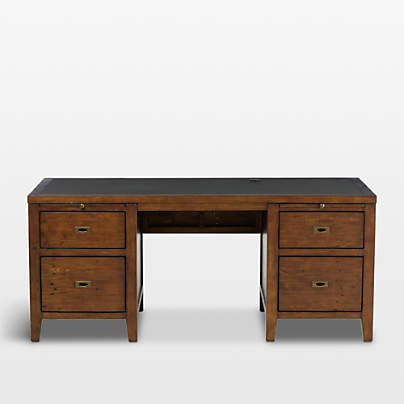 Morris 72" Chocolate Brown Executive Desk