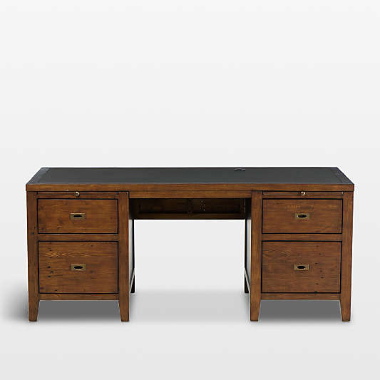 Morris 72" Chocolate Brown Executive Desk