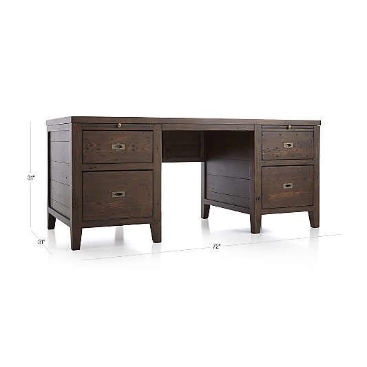 Morris Chocolate Brown Executive Desk