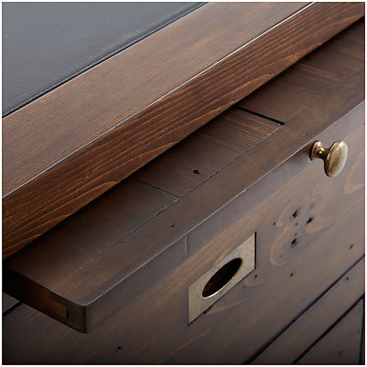 Morris 72" Chocolate Brown Executive Desk