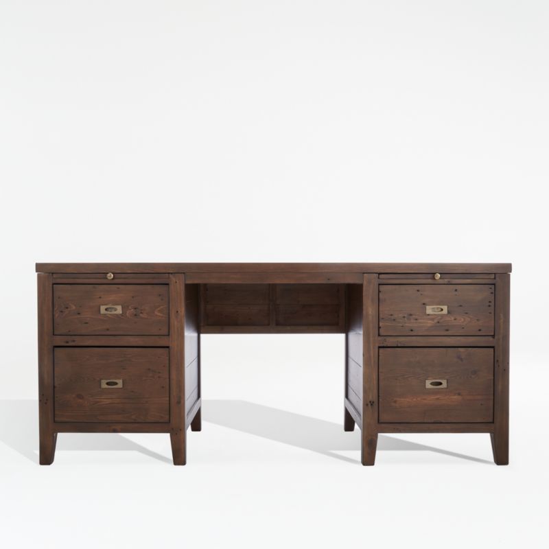 Morris Chocolate Brown Executive Desk - image 0 of 10