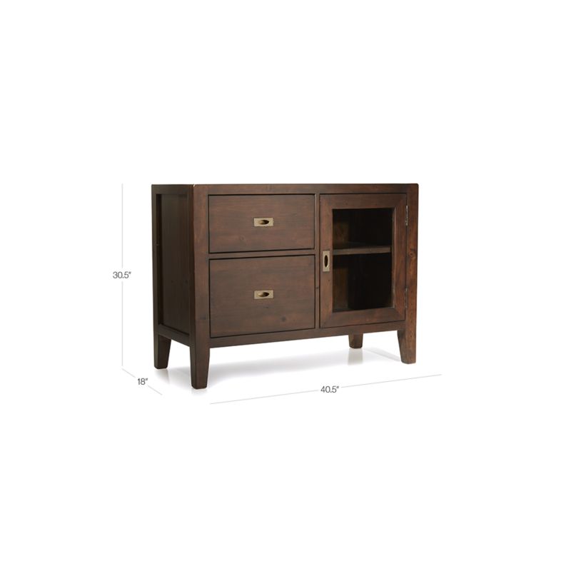 View Morris Chocolate Brown Credenza - image 2 of 7