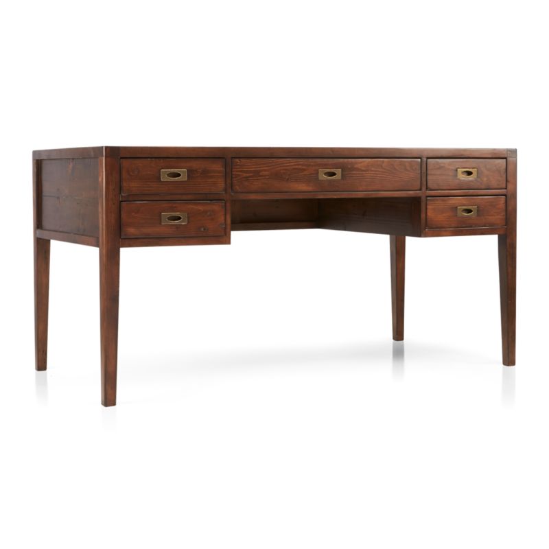 Morris 60" Chocolate Brown Desk - image 9 of 11