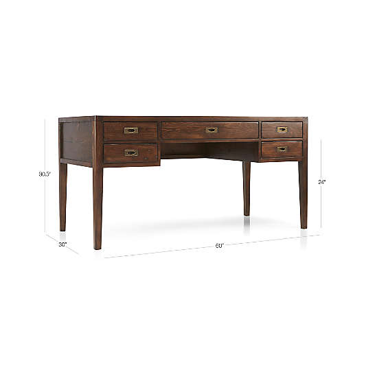 Morris 60" Chocolate Brown Desk