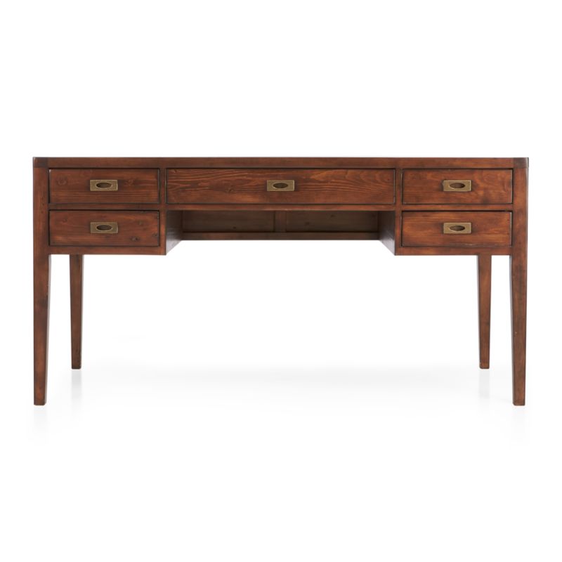 Morris 60" Chocolate Brown Desk - image 7 of 11