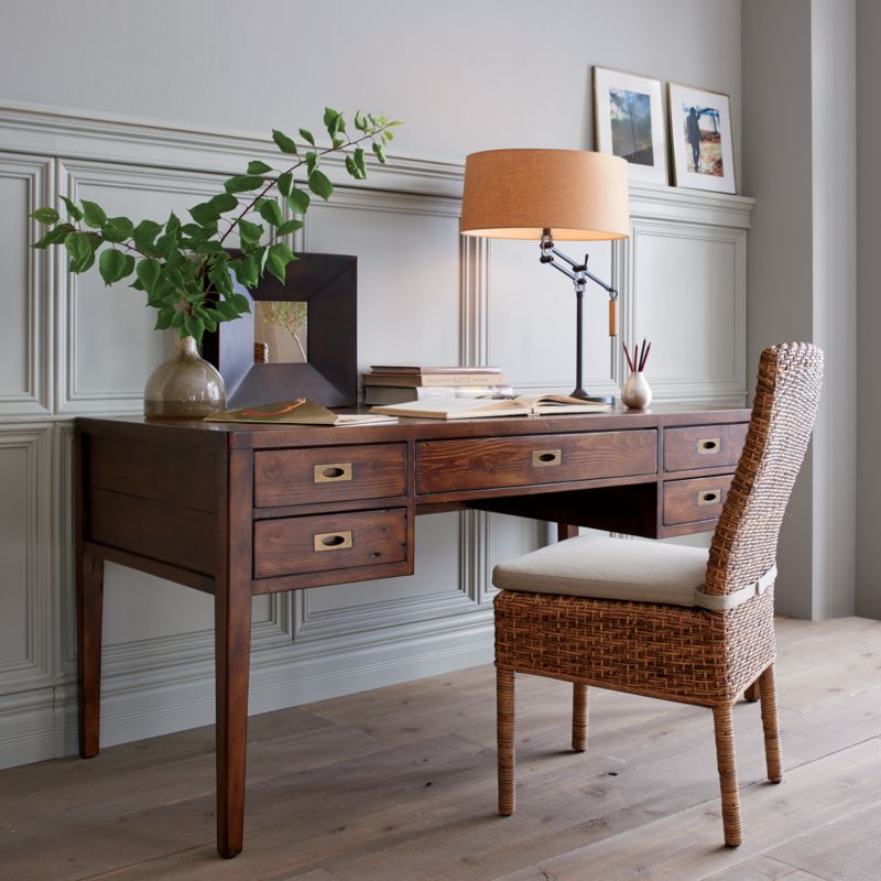 Morris 60" Chocolate Brown Desk - image 5 of 11