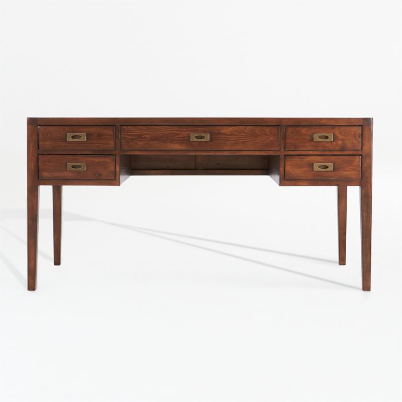 Morris 60" Chocolate Brown Desk - image 2 of 11