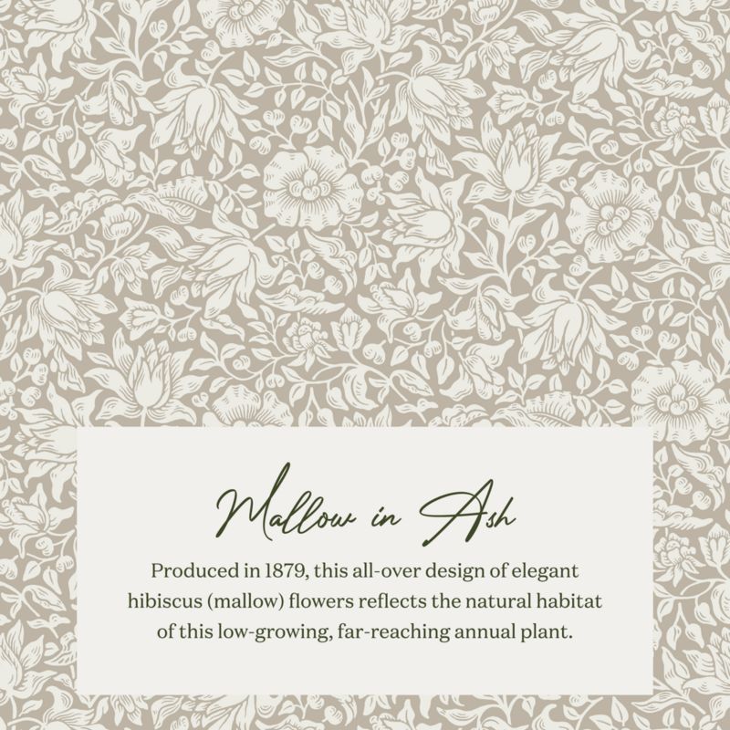 Morris & Co x Namesake Crawford Mallow Ash Floral Nursery Ottoman - image 3 of 4