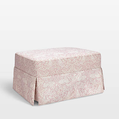 Morris & Co x Namesake Crawford Dusty Rose Floral Nursery Ottoman
