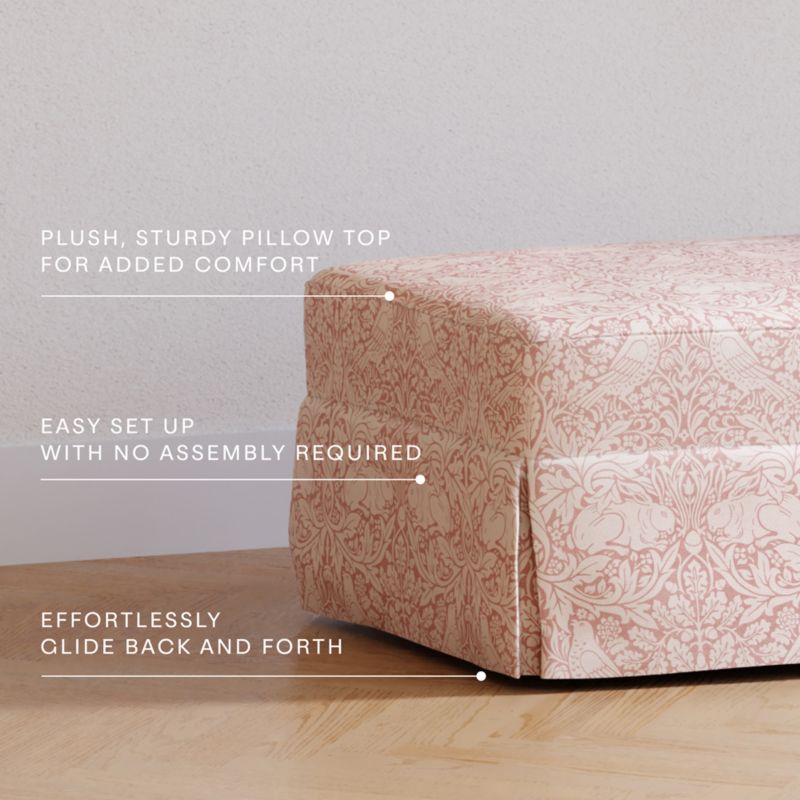 Morris & Co x Namesake Crawford Dusty Rose Floral Nursery Ottoman - image 2 of 5