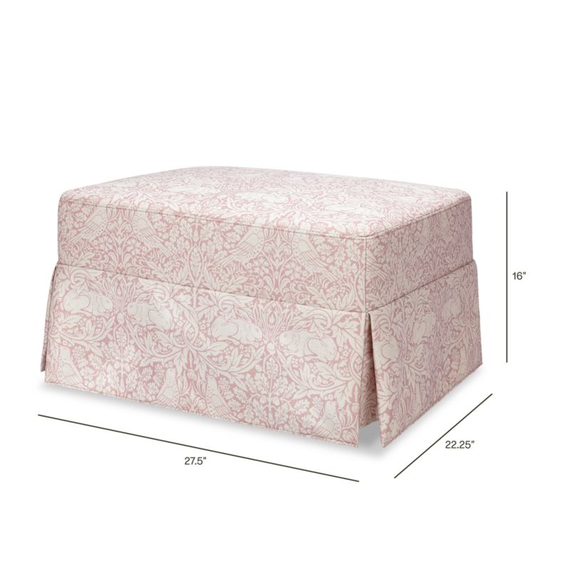 Morris & Co x Namesake Crawford Dusty Rose Floral Nursery Ottoman - image 3 of 5