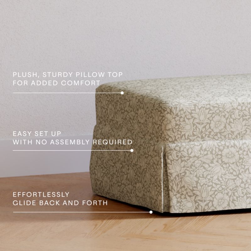 Morris & Co x Namesake Crawford Mallow Ash Floral Nursery Ottoman - image 2 of 4