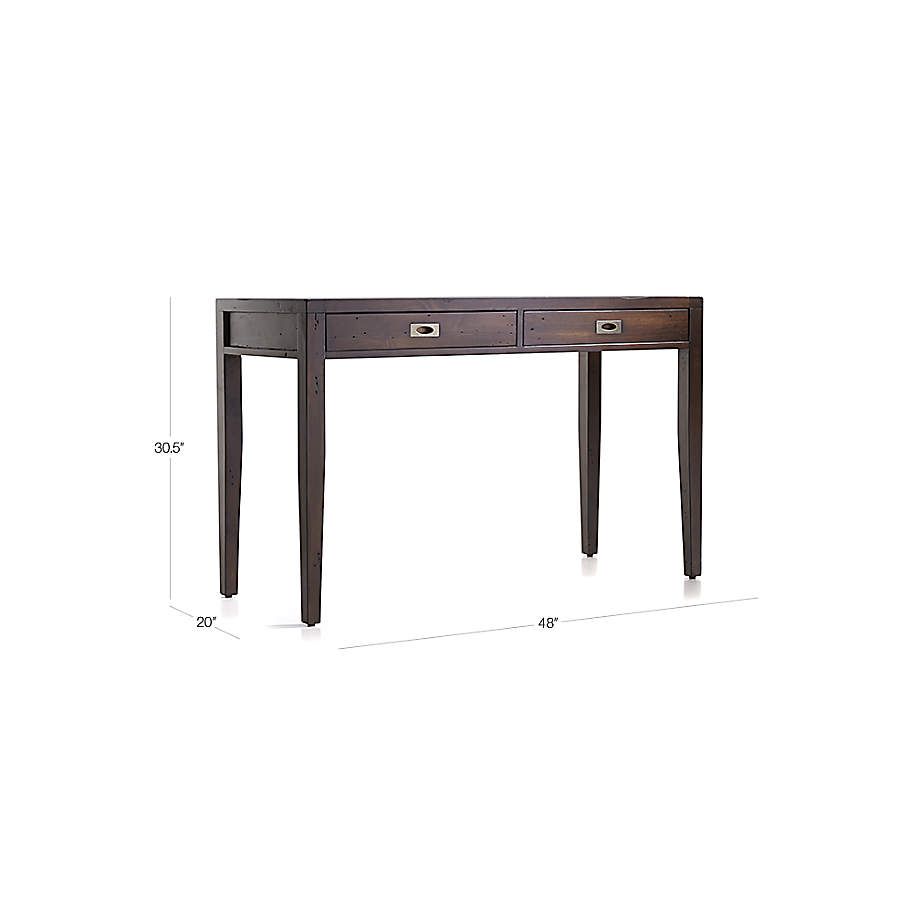 Morris 48 Chocolate Brown Writing Desk