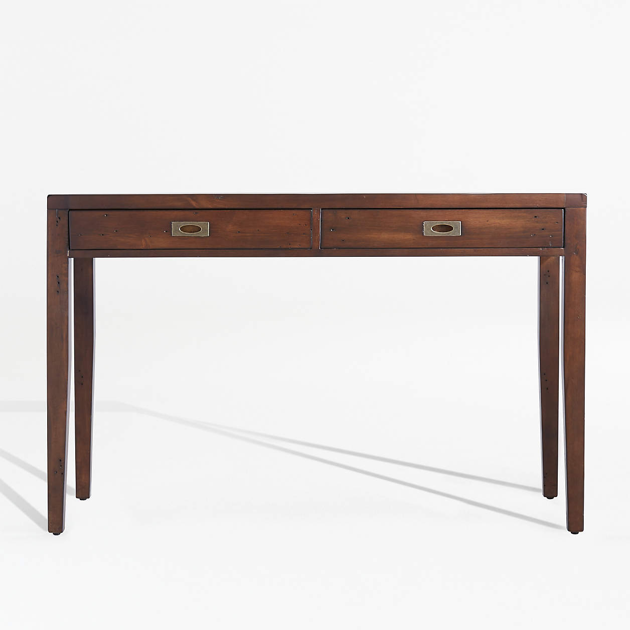 Morris 48" Chocolate Brown Writing Desk + Reviews Crate & Barrel