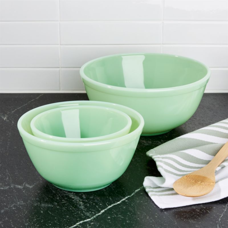 Mosser Jadeite Mixing Bowls, Set of 3 + Reviews Crate & Barrel