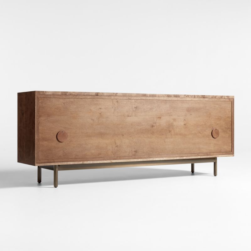 Mota 80" Dark Burl Wood Storage Media Console - image 7 of 10