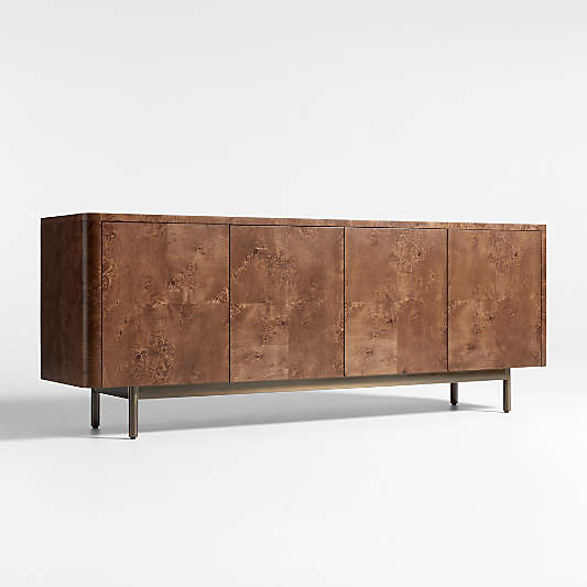 Mota 80" Dark Burl Wood Storage Media Console