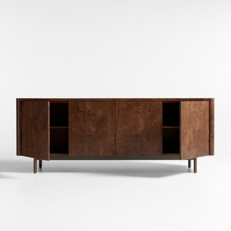 Mota 80" Dark Burl Wood Storage Media Console - image 4 of 10