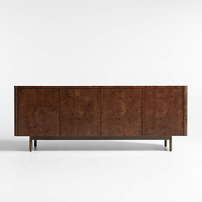 Mota 80" Dark Burl Wood Storage Media Console