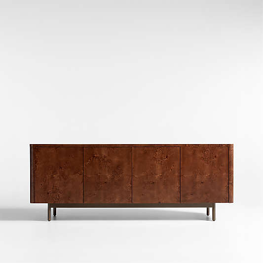 Mota 80" Dark Burl Wood Storage Media Console