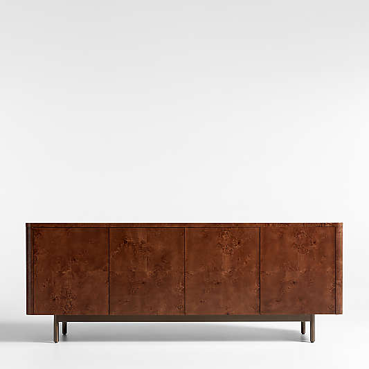 Mota 80" Dark Burl Wood Storage Media Console