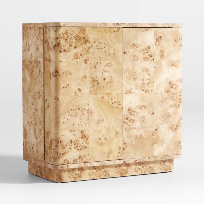 Mota Natural Burl Wood Bar Cabinet - image 8 of 9