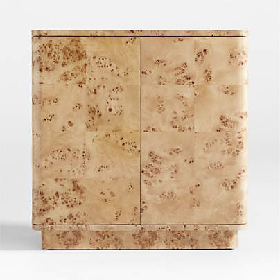 Mota Natural Burl Wood Bar Cabinet