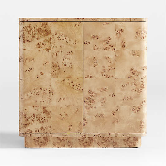 Mota Natural Burl Wood Bar Cabinet