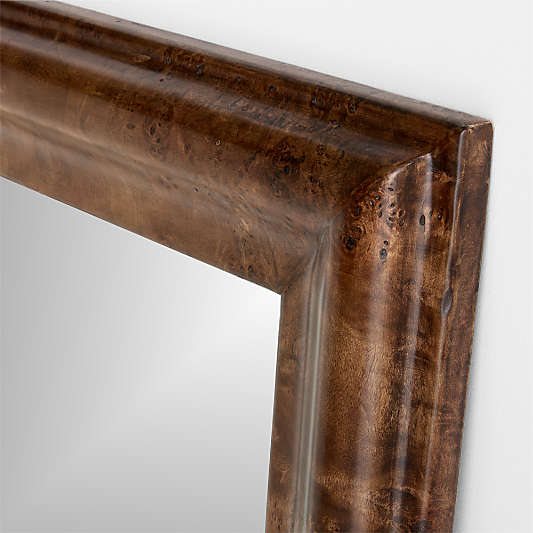Mota Dark Burl Wood Floor Mirror