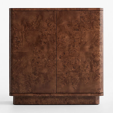 View Mota 38" Dark Burl Wood Bar Cabinet details