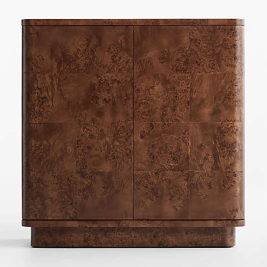 Mota 38" Dark Burl Wood Bar Cabinet