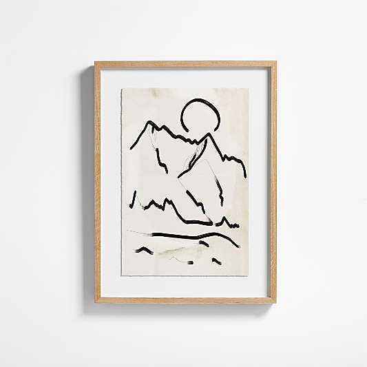 "Mountain High II" Framed Wall Art Print 24"x32" by Coup d'Esprit