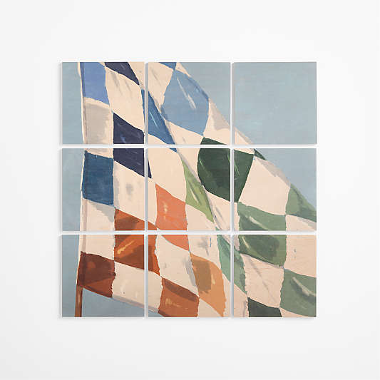 Maplewood Checkerboard Flag 3' x 3' Wall Art