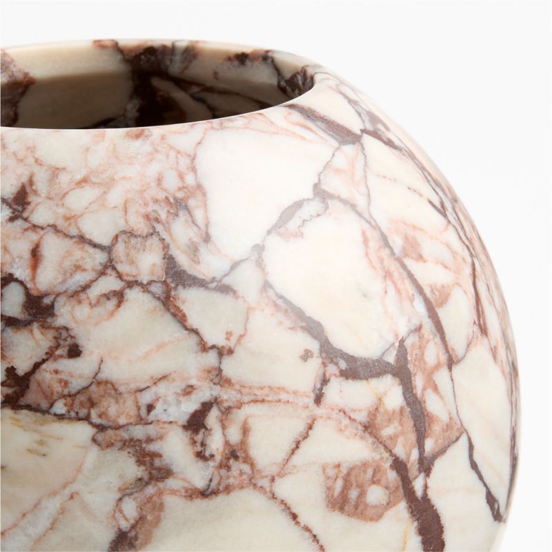 Marble Round Ball Vase 7" - image 5 of 8