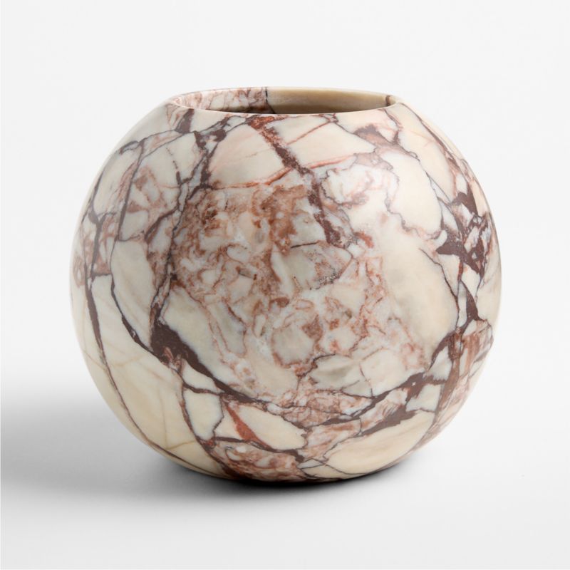 Marble Round Ball Vase 7" - image 6 of 8
