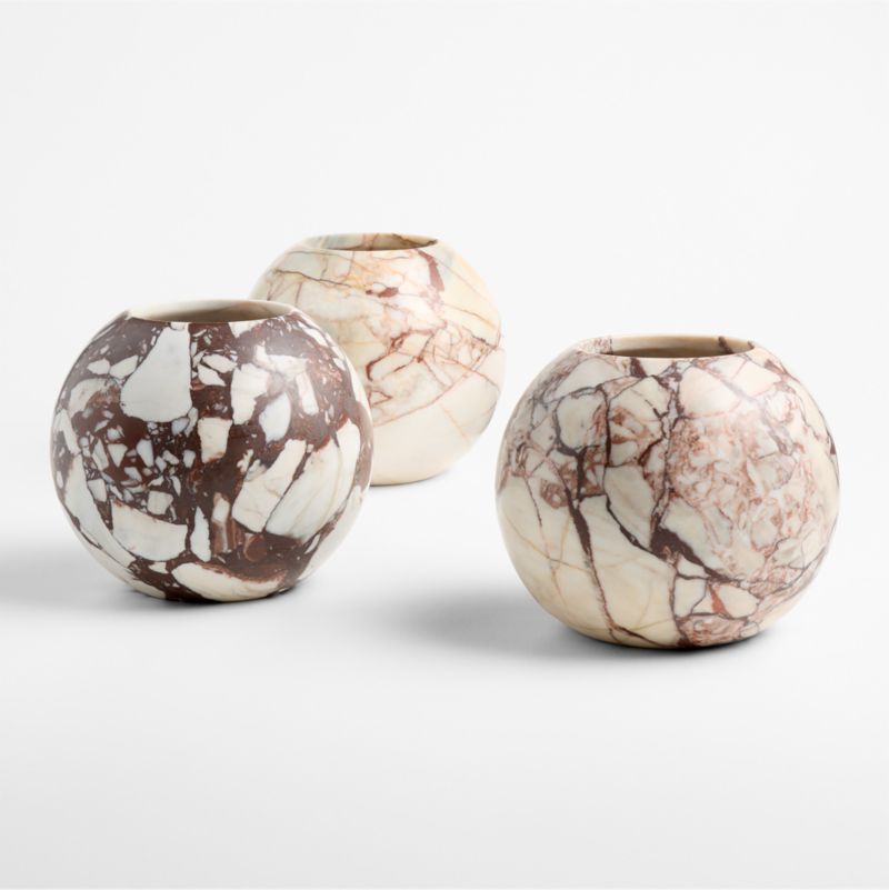 Marble Round Ball Vase 7" - image 7 of 8