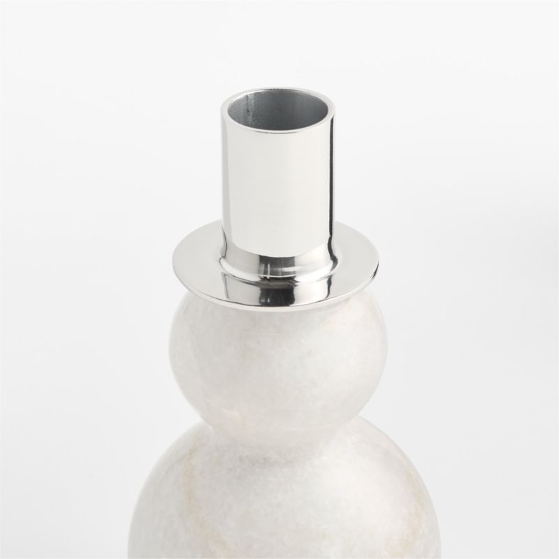 Marble Snowman Taper Candle Holder, Small 5.5" - image 3 of 4