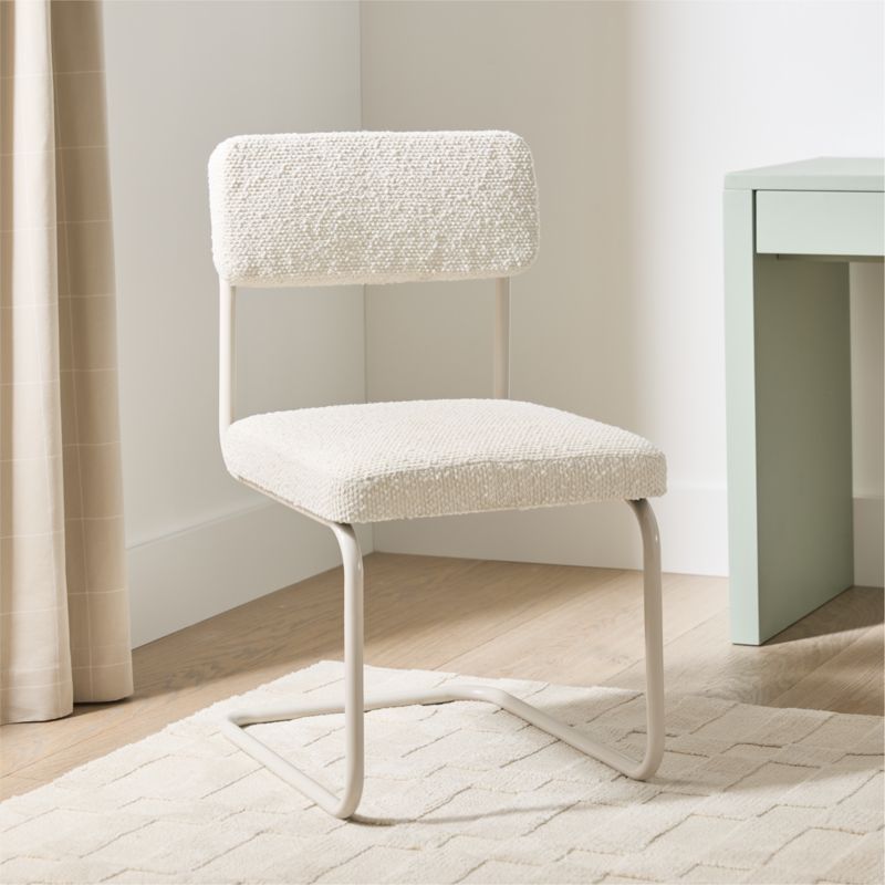 Marcel Cream Boucle Kids Desk Chair - image 2 of 10